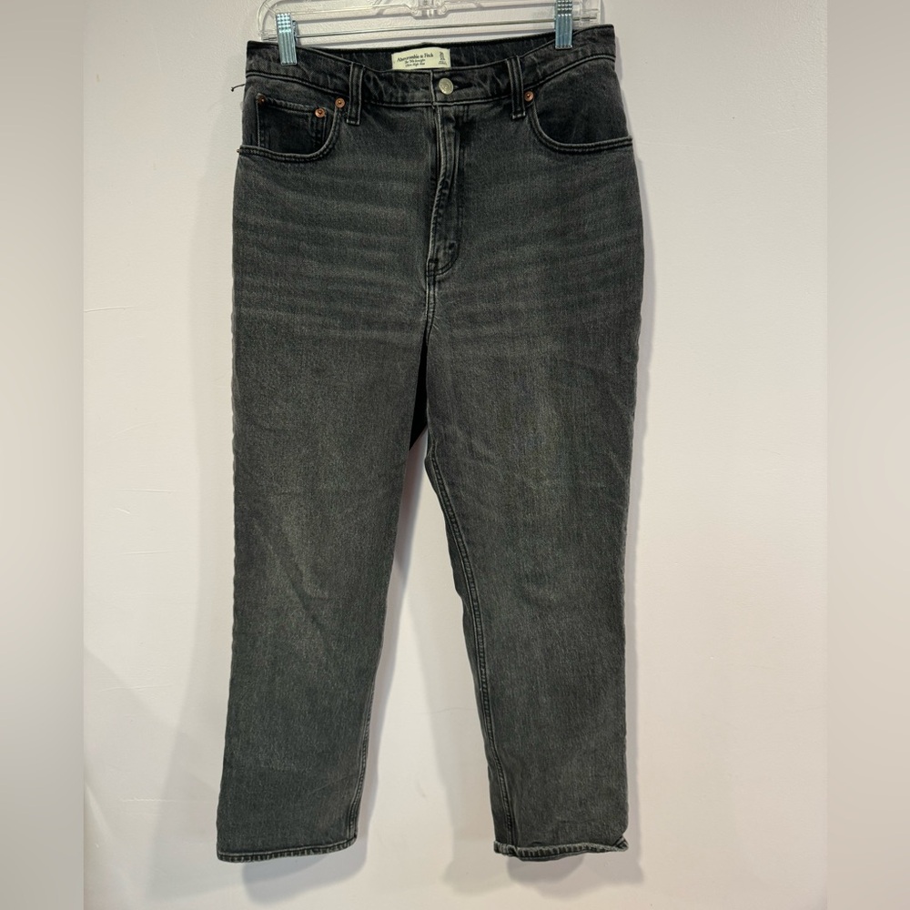 Abercrombie & Fitch Curve Love Black 90s Straight Jeans